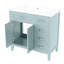 Meuble-lavabo de salle de bain avec tiroirs - Structure en bois massif 36 po-121054715