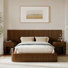 Ensemble de chambre à coucher en bois massif cannelé 3 pièces Harrison