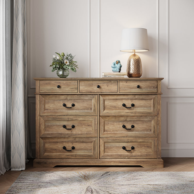 Bridgeport 53.3 " W 9 - Drawer Dresser, Brown
