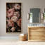 Doux rétro pivoine floral, art mural dans des tons chauds de rosé - grande impression sur toile encadrée de la chambre principale-2037007027-2037007036