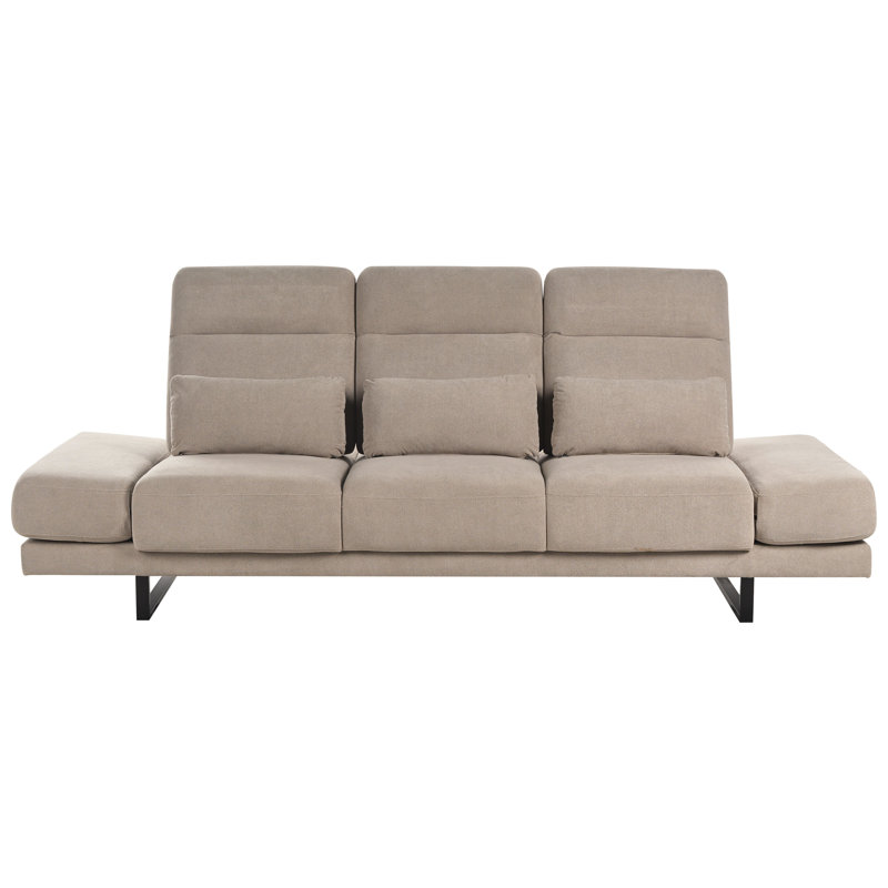 Fabric 3 Seater Sofa Beige IKAST, Taupe