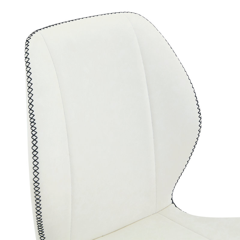 Chaises de salle à manger confortables, style moderne en métal et cuir PU pour les repas à domicile