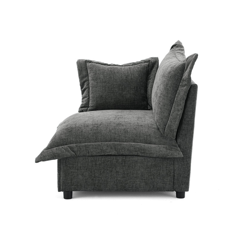 Upholstered Armchair, Dark Grey