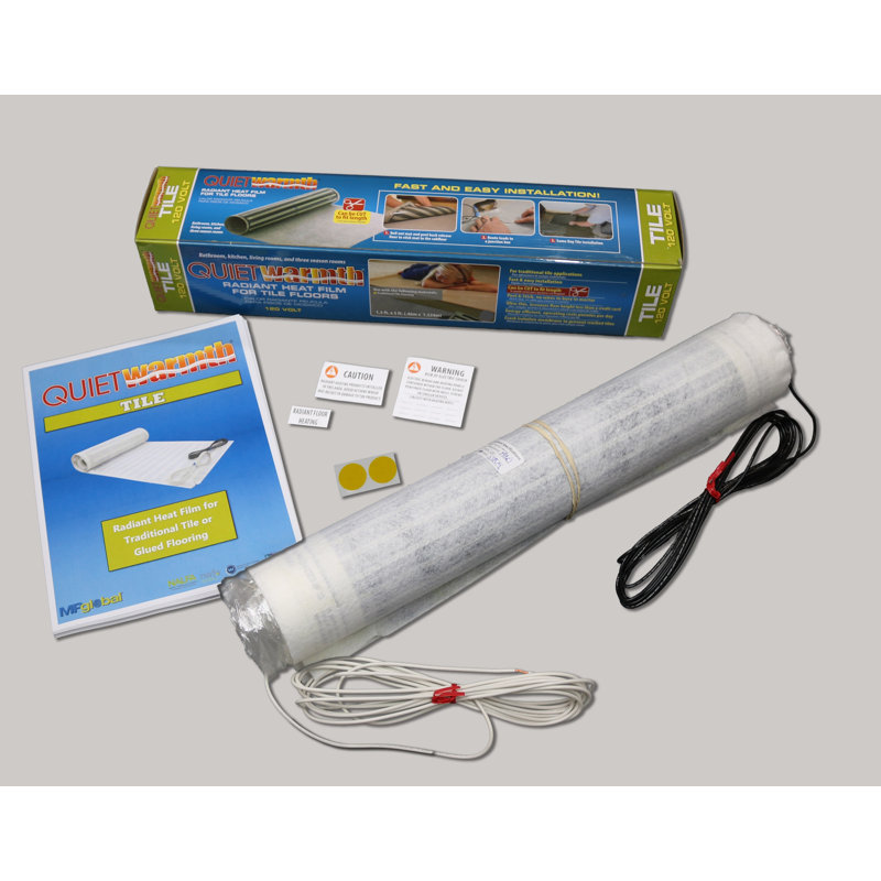 Tapis chauffant pour plancher QuietWarmth 240V, L 5 pi x l 3 pi