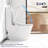 COZY Electric Elongated Toilet Seat Bidet with Remote Control, Heated Seat, Warm Air Dryer, Temperature and Water Pressure Control, Night Light