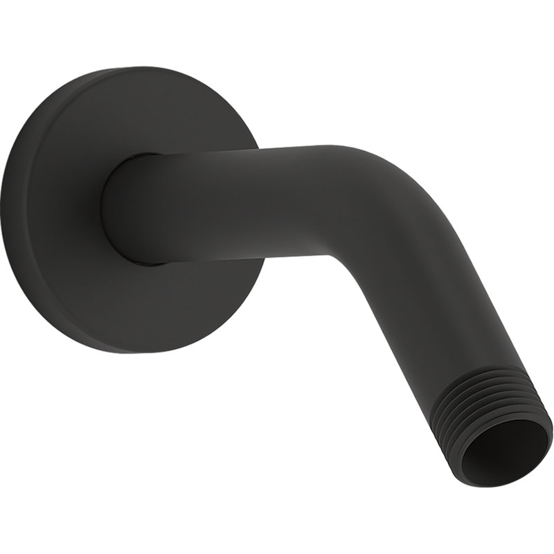 Statement Shower Arm And Flange, Matte Black
