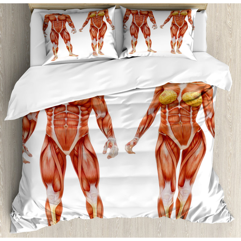 California King Coral Cotton Duvet Cover Set