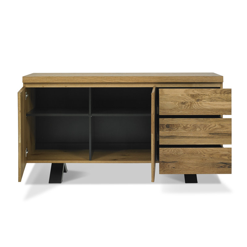 Hiram 158cm Sideboard, Rustic Oak