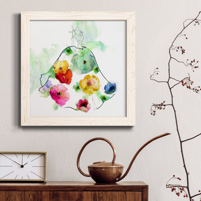 «Fashionable Florals I», peinture sur toile encadrée