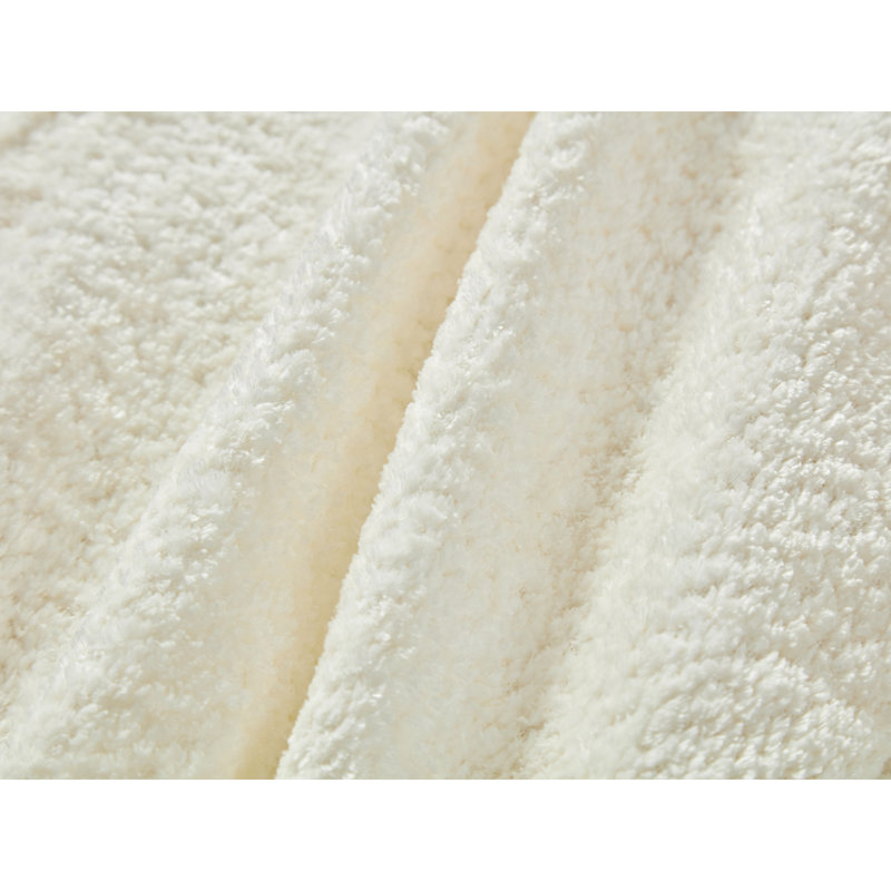 Canapé d'angle modulaire en boucle blanche surdimensionnée, 330 cm (129,8 pouces), confort moderne pour le salon, Blanc