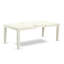 Ensemble de coin repas 9 pièces comprenant une table de salle à manger rectangulaire avec rallonge amovible et 8 chaises rembourrées, 42 x 84 po, lin blanc-1583379414-1583379400