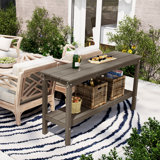 Armentha Rectangular HDPE Plastic Outdoor Buffet & Console Table