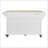 Durable Kitchen Island With Rubberwood Countertop, 5-Wheel Mobility, And Ample Storage For Enhanced Cooking Experience-1473609437