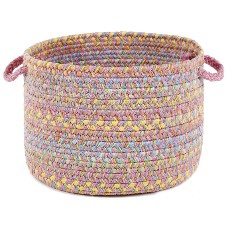 Panier en tissu Berklee, H 8 po x l 10 po x P 10 po, Rose