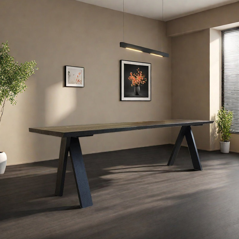 Durable Multifunctional Ash Wood Large Board Table, 29.52"H x 78.74"L x 31.49"W