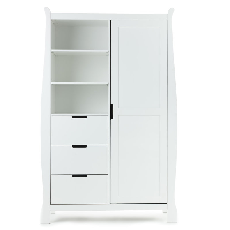 Stamford Sleigh Double Wardrobe, White