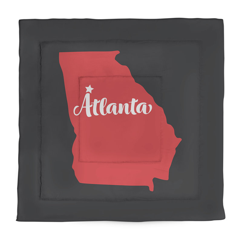 Modern & Contemporary Polyester Percale Comforter, Black