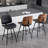 Swivel Upholstered Counter-Height Bar Stools-1223500379