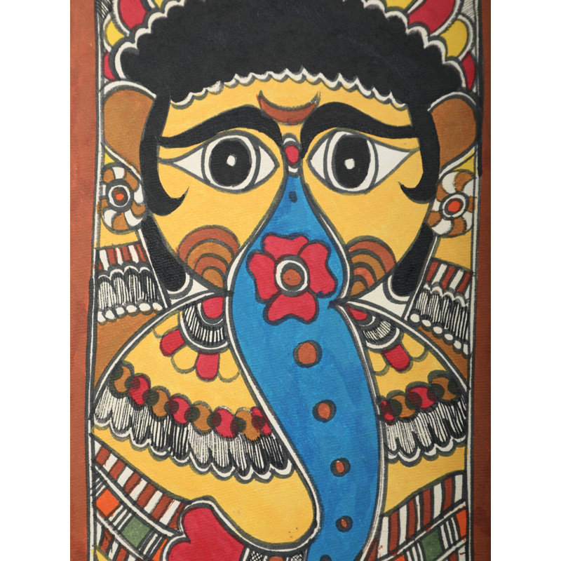 Peinture Ganesha Madhubani | Papier fait à la main | Par Ashutosh Jha