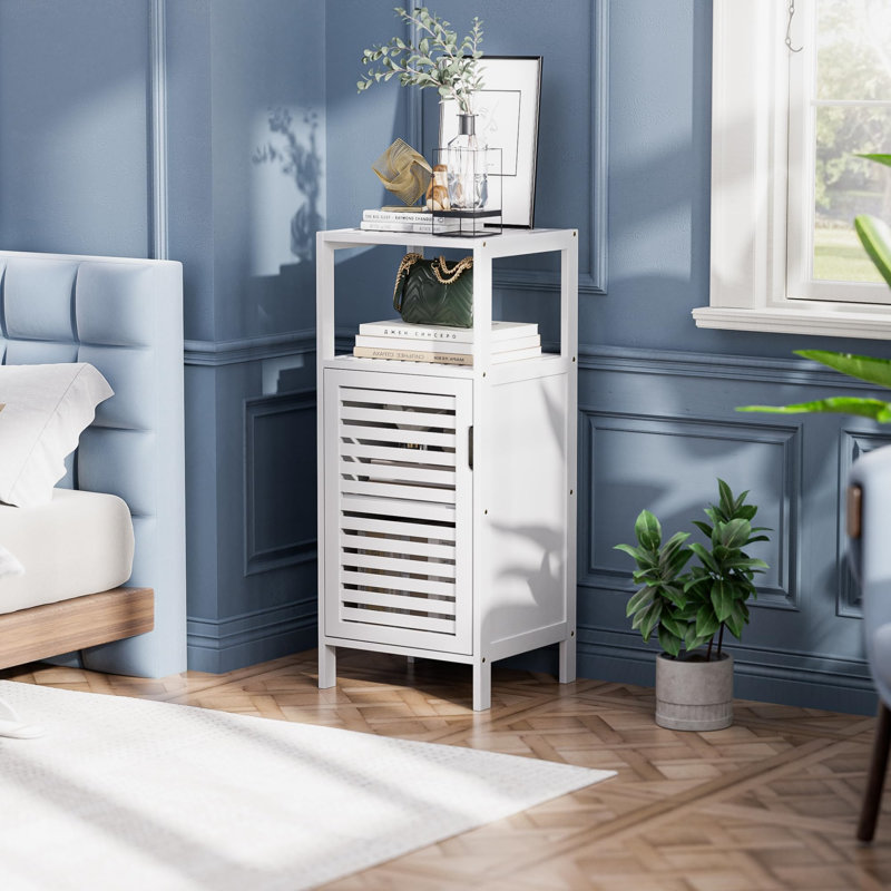 Munhall Bamboo Bathroom Cabinet, White