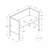 Office Cubicle, 48"L, Desk, Work, Commercial Grade, Grey Laminate, Black Metal, Contemporary, Modern-1066712843