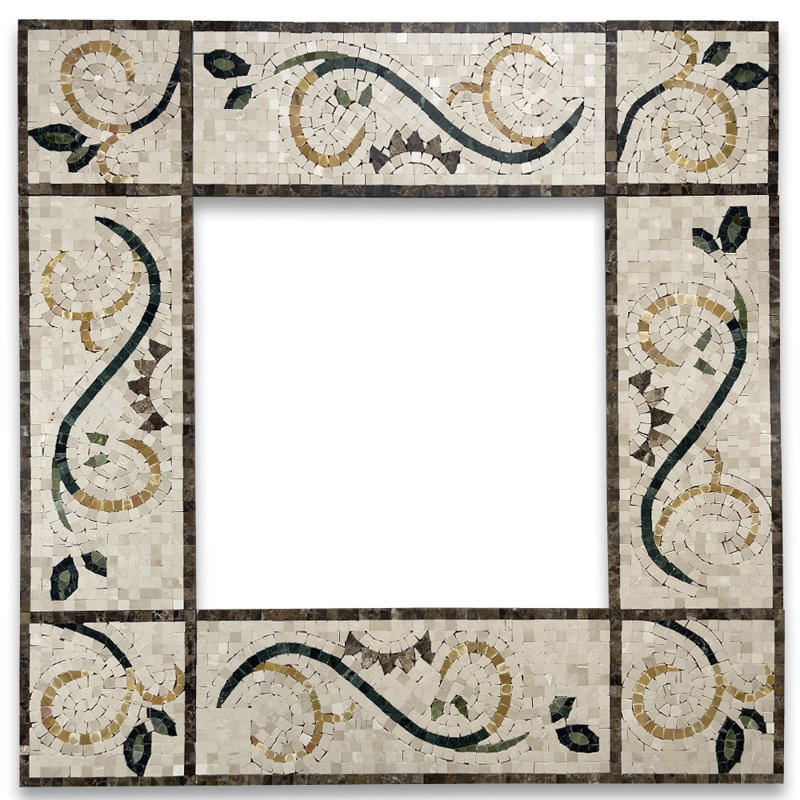 Carreau de mosaïque en marbre 6,3 po x 15 po Emerald