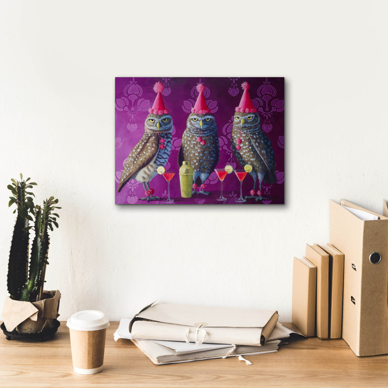  «Party Animals» par Heather Gauthier, art mural sur toile, 16 po x 12 po