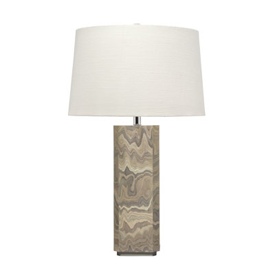 Canyon Wood Veneer Table Lamp, Sand Grey