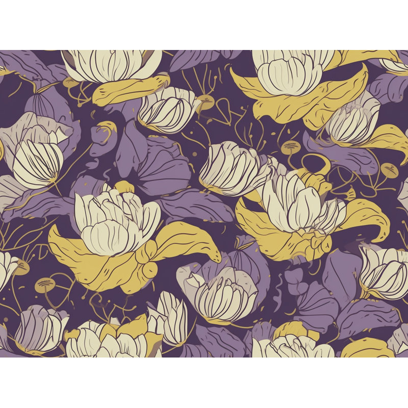 Rideaux à motif floral - 6079, L 20 po x L 61 po