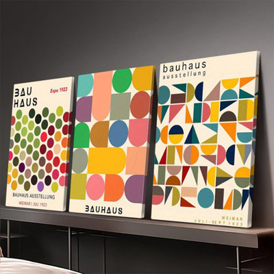 Impression sur toile 3 pièces Bauhaus