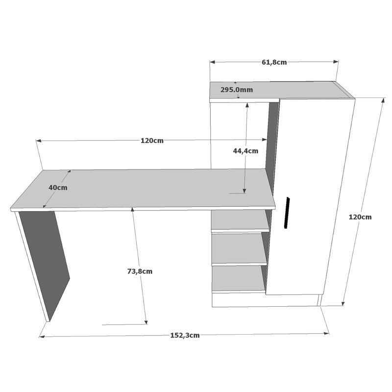 Efaz Desk, Atlantic Pine White
