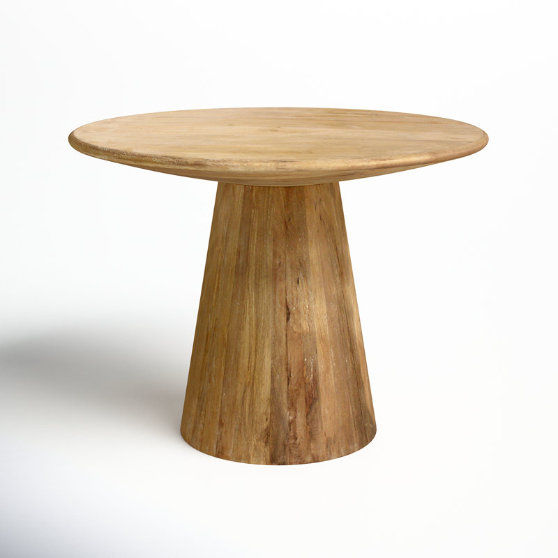 Aryhanna Mango Round Solid Wood Top with Solid Wood Base Dining Table