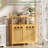 Tilt Out Laundry Hamper Cabinet, Bamboo Double Laundry Hamper With 2 Removable Laundry Baskets(Natural)-1106453098