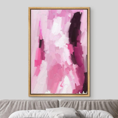 Motifs abstraits et colorés "Formes abstraites de peinture rouge rose pastel"