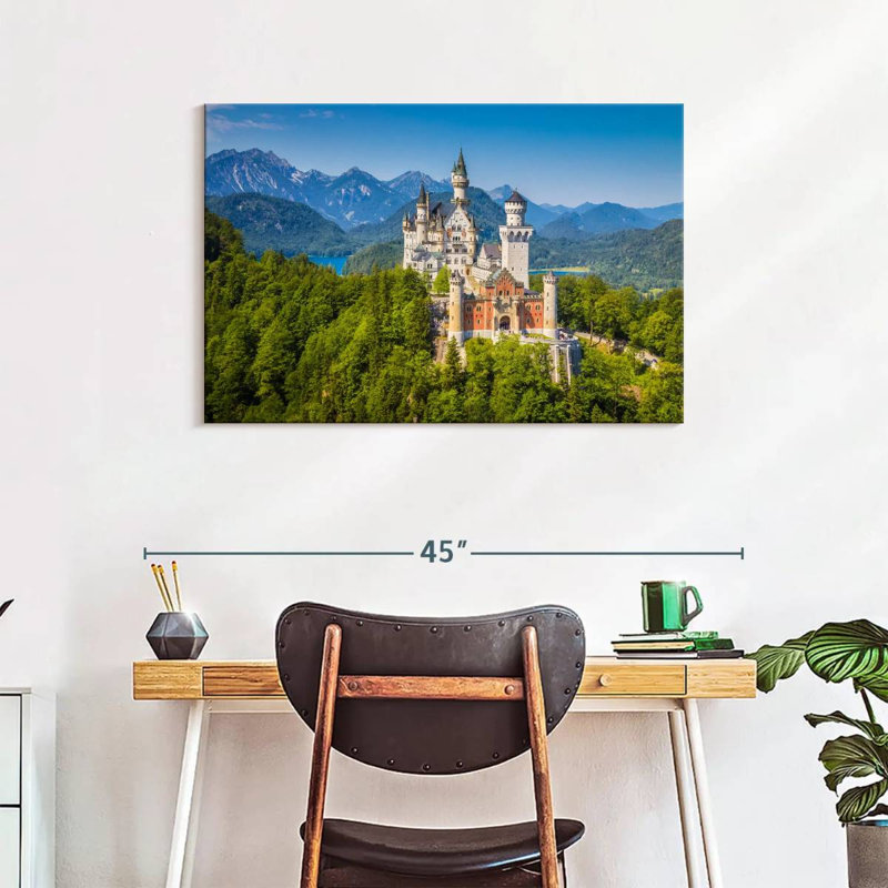 Lilie, château allemand de Neuschwanstein, H 24 po x l 36 po