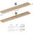 Miami 60" W x 8" D Floating Shelves Set with Invisible Wall Mount Brackets-111448274