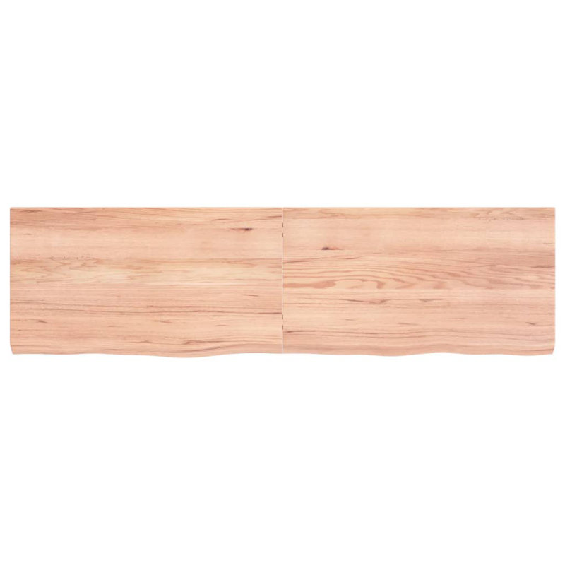 Audreena 180cm Solid Wood Bathroom Vanity Top, Light Brown