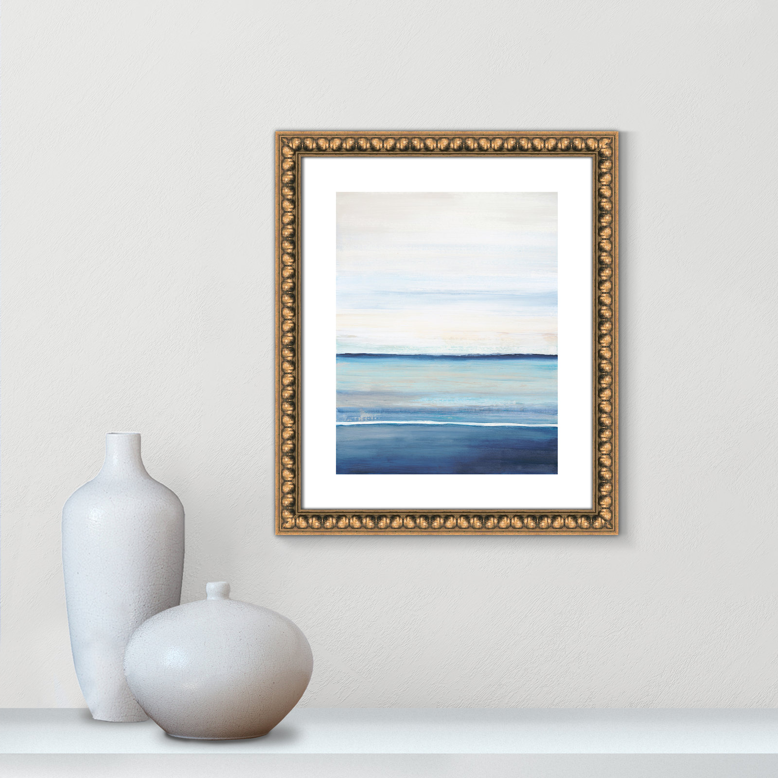 Emmit "Distant Whispers" Print by Filippo Ioco, 19" H x 16" W x 1.13" D, Gold Bead Framed Paper