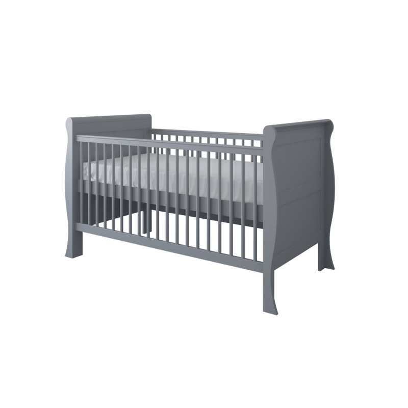 Valerton 3 Cot Bed, Grey, No