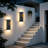 2 Packs Outdoor Wall Sconces Black Hardwired Integrated LED Ponce-10366936