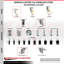 Ensemble de roulettes extensibles pivotantes en nylon avec 2 freins de verrouillage