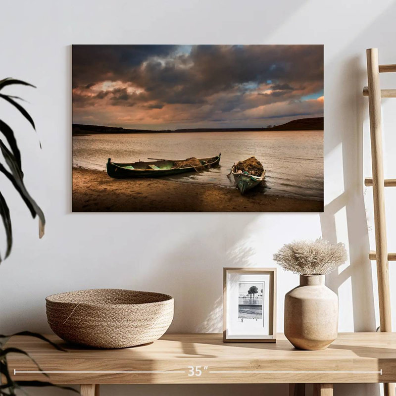 Mehar Fishing Boats At Twilight, 16" H x 24" W