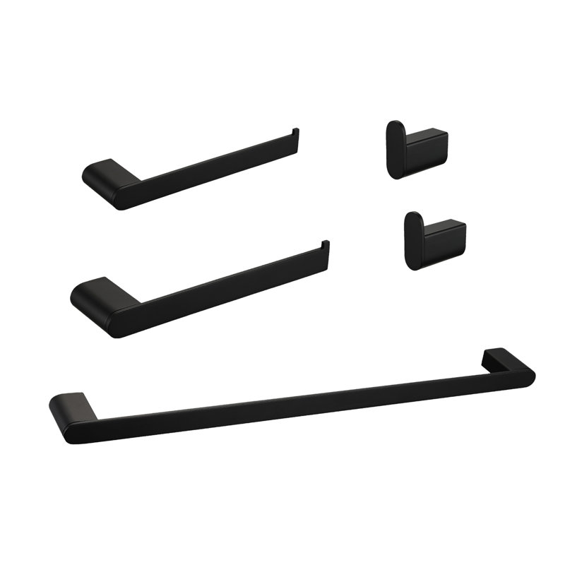 5 Bathroom Hardware , 304, Matte Black, Resists Daily Scratches, Modern For Living Rooms 304 Fixture Kit, Rust-, To Tarnish, Room Appliances