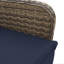  Chaises de patio inclinables 2 pièces avec table en rotin de polyester gris