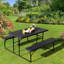 Edisha Patio Dining Set with Rectangular Table-1163687005