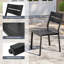Ensemble de salle à manger d'extérieur en aluminium pour 12 personnes avec chaises empilables et trou pour parasol (lot de 13)