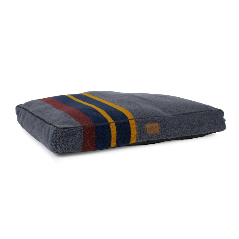 Lit pour chien avec housse amovible Pendleton Vintage Camp Pet Napper, Moyen (l 36 po x P 27 po x H 4 po), Bleu
