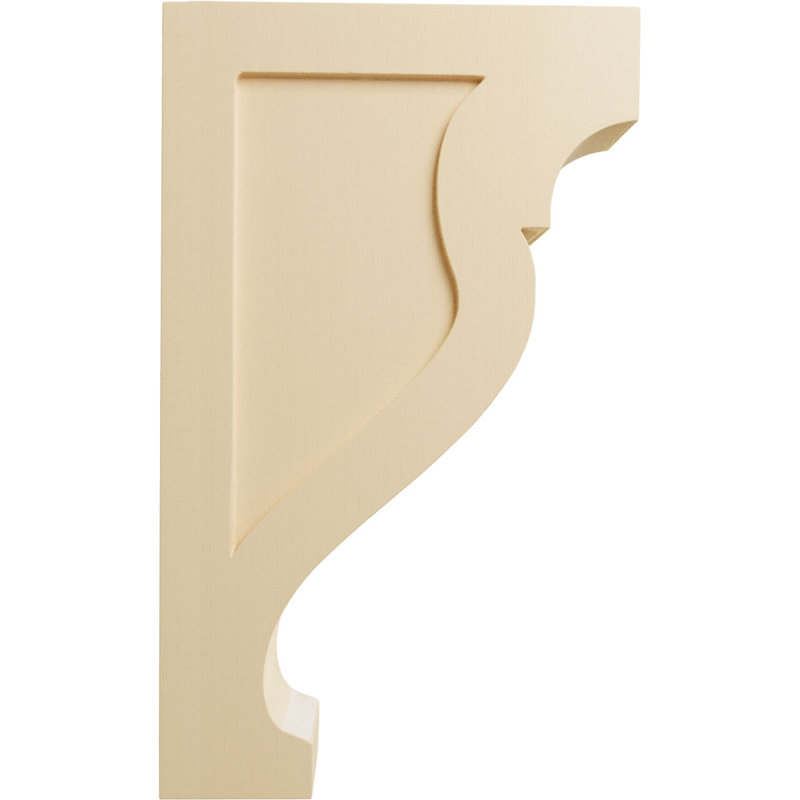 Maple Hand-Carved Decorative Wood Corbel, 10" Height