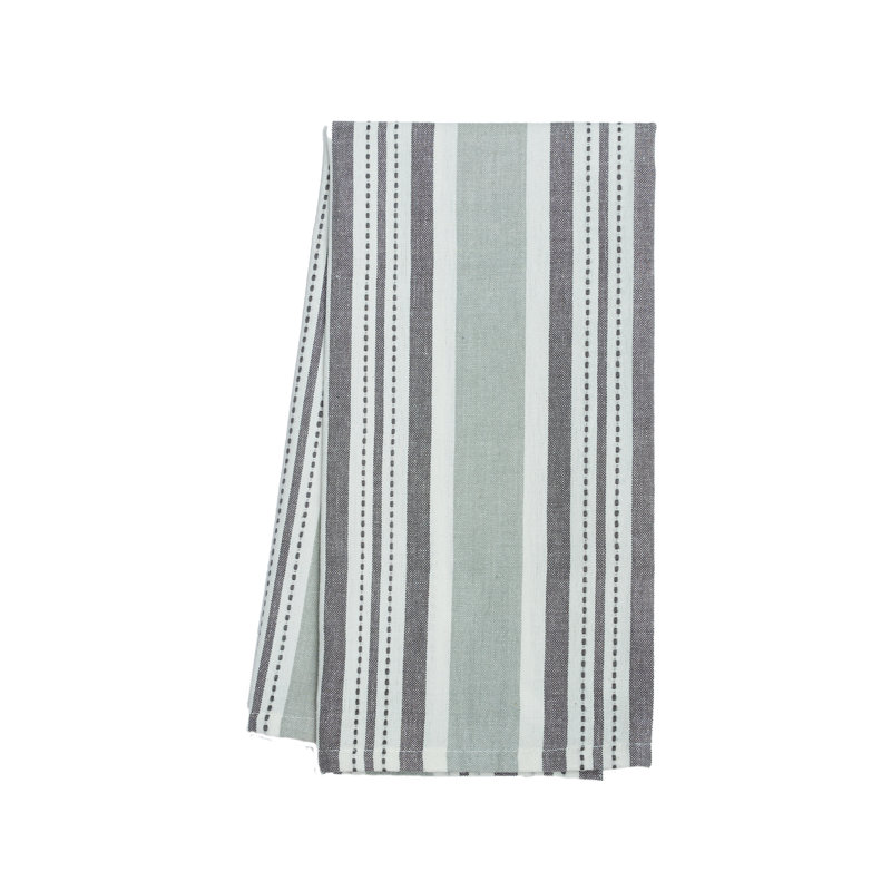 Warner Slate Stripe Kitchen Towel, Gray