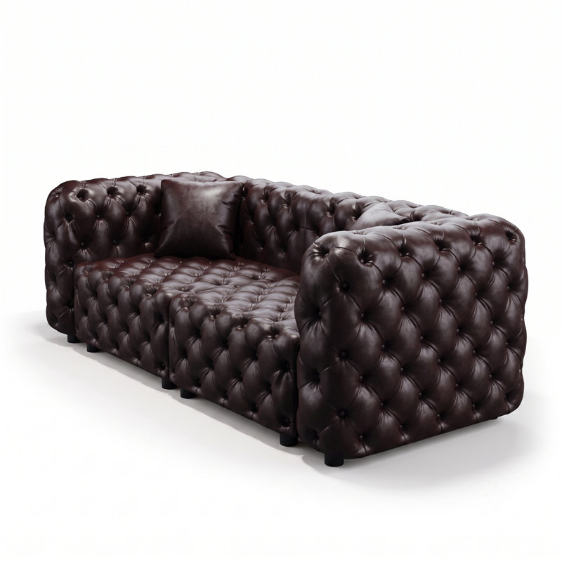 Canapé modulaire moderne, capitonné à la main avec des coussins, personnalisable pour le salon